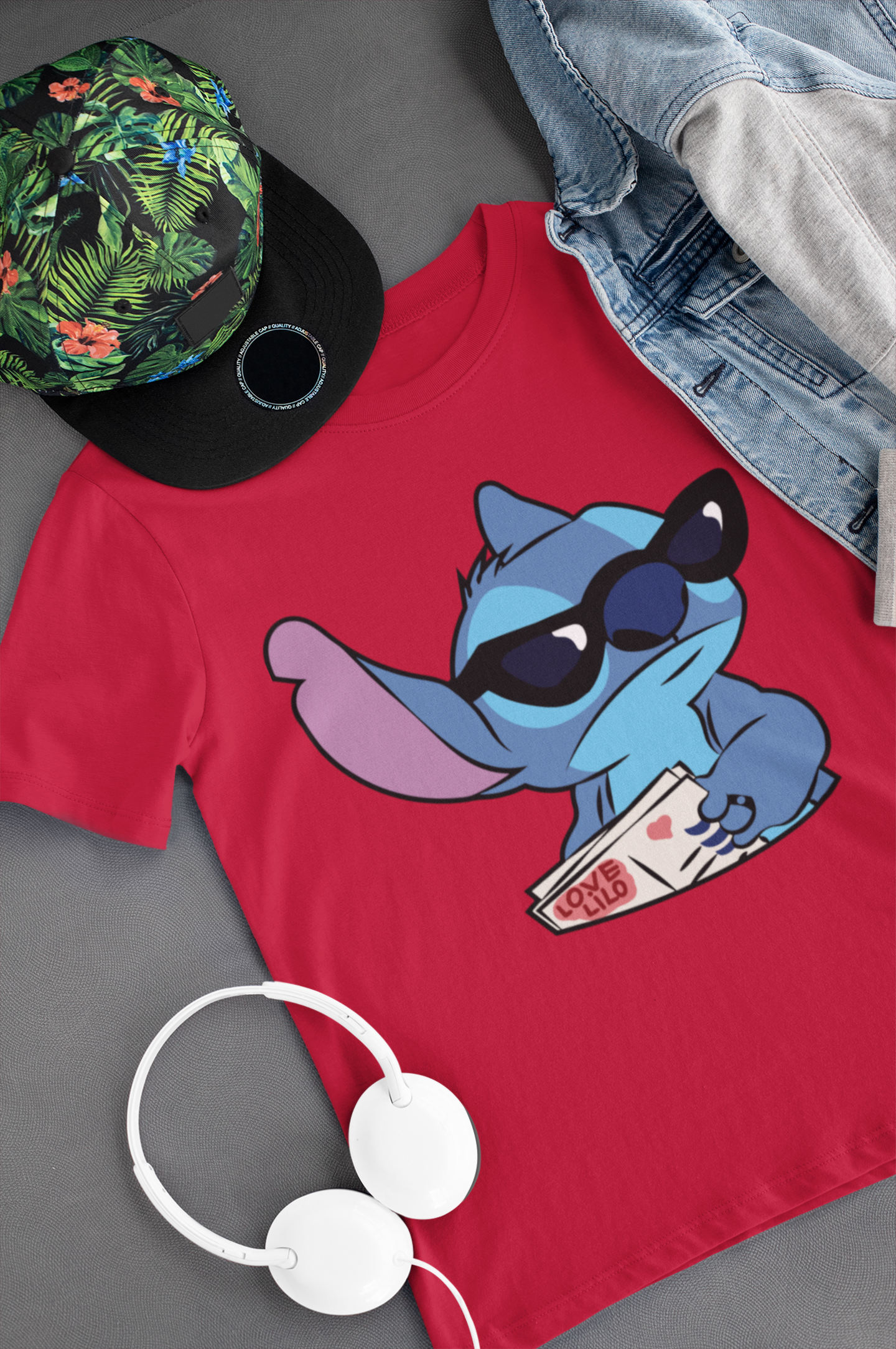 Camiseta Roja de Stitch