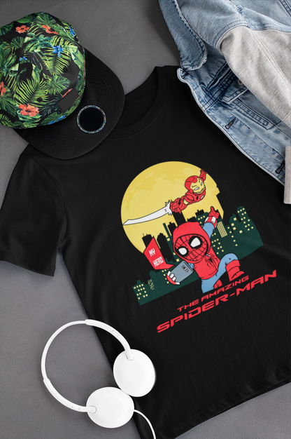 Camiseta de Spiderman & Ironman